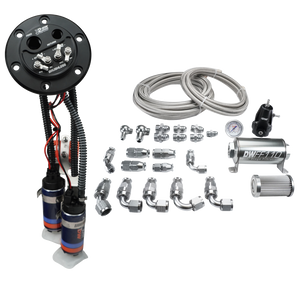 Deatschwerks X2 Series Fuel Pump Hanger w/ Dual DW420 Pumps/PTFE Plumbing kit for 92-00 Honda Civic