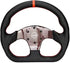 NRG Carbon Fiber Flat Bottom Steering Wheel (320mm) Red CF Center w/Red Stitch/Center Mark