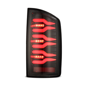 AlphaRex 07-08 Dodge Ram1500/07-09 Dodge Ram 2500+3500 Luxx-Series LED Tail Lights(Pair) Alpha Black