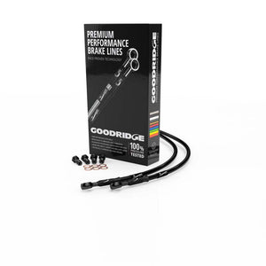 Goodridge 10-13 Kawasaki Z1000 Black Race Front SS Brake Lines w/Black Fittings