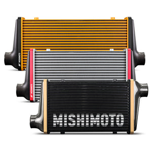 Mishimoto Universal Carbon Fiber Intercooler - Gloss Tanks - 525mm Silver Core - C-Flow - P V-Band