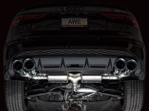 AWE 22-24 Audi 8Y S3 Touring Edition Exhaust - Chrome Silver Tips