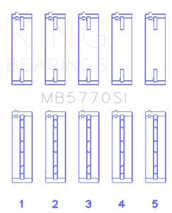 King Engine Bearings Nissan Vk45Dd/E/Vk50Ve/Vk56DE/Vd (Size +0.25mm) Main Bearing Set