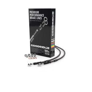 Goodridge 14-16 Honda CB650F ABS Carbon Front SS Brake Lines