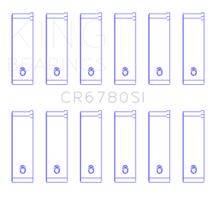 King Engine Bearings Chrysler 2.7L (Size +0.25mm) Connecting Rod Bearing Set