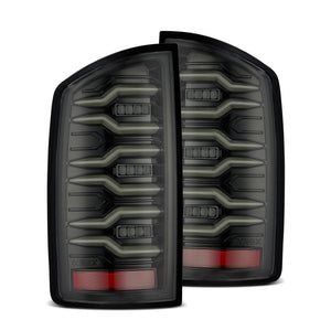 AlphaRex 07-08 Dodge Ram1500/07-09 Dodge Ram 2500+3500 Luxx-Series LED Tail Lights(Pair) Alpha Black