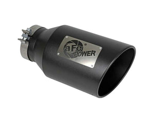 aFe Power Universal 5in Inlet 8in Outet MACH Force-XP Clamp-On Exhaust Tip - Black