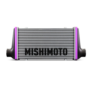 Mishimoto Universal Carbon Fiber Intercooler - Gloss Tanks - 525mm Gold Core - C-Flow - C V-Band