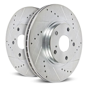 Power Stop 17-20 Subaru BRZ Rear Evolution Drilled & Slotted Rotors - Pair