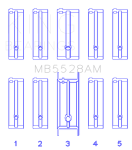 King Engine Bearings Mazda 626 F8/(Size +0.50mm) Main Bearing Set