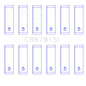 King Engine Bearings Chrysler 2.7L (Od+.002in) (Size +0.25mm) Connecting Rod Bearing Set