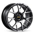 BBS RE-V7 18x9.5 5x114.3 ET38 Diamond Black Wheel -82mm PFS/Clip Required