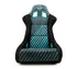 NRG FRP Bucket Seat - 20 Year Anniversary - Microfiber Black w/ Green Stripes & Arrow Design -Medium