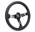 NRG Light Weight Gaming Steering Wheel - Splitz Chrome Silver Spokes Perforated Leather