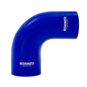 Mishimoto Silicone Reducer Coupler 90 Degree 3in to 3.75in - Blue
