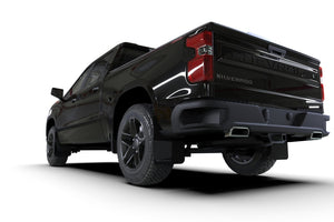 Rally Armor 19-24 Gen 4 Chevy Silverado 1500 Black UR Mud Flap Metallic Black Logo