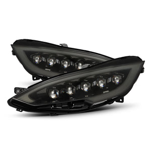 AlphaRex 12-21 Tesla Model S NOVA LED Proj Headlights Alpha-Black w/Actv Light & Seq.Sig / SB DRL