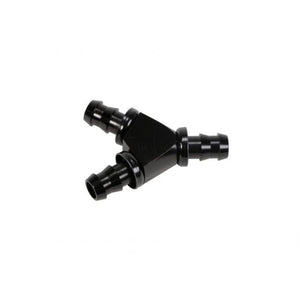 Fleece Performance 1/2in Black Anodized Aluminum Y Barbed Fitting (For -8 Pushlock Hose)