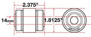 SPC Performance Flex Joint X-AXIS Jeep JK Rear UCA 14mm X 2 X 1.8125