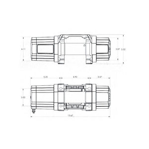 Superwinch 3500 LBS 12V DC 7/32in x 40ft Steel Rope Roller Fairlead SP 35 Winch