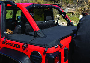 Rampage 2018-2022 Jeep Wrangler(JL) 4-Door Tonneau Cover w/ Tailgate Bar Kit - Black Diamond