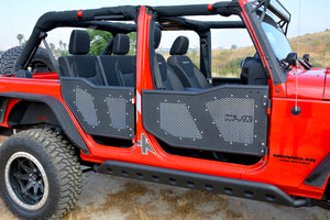 DV8 Offroad Aluminum Mesh Inserts For Rear JK Rock Doors