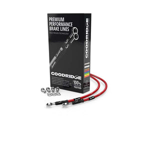 Goodridge 84-90 BMW R80RT Flexible Red Front SS Brake Lines