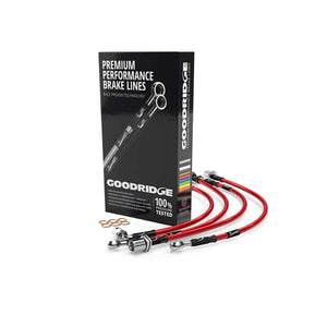 Goodridge 12-18 Audi A6 Stainless Steel Brake Lines - Red