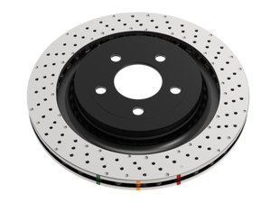 DBA 04-17 Subaru WRX STi Front Crossdrilled/Dimpled 4000 XD Series Rotor