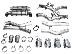 AWE Tuning 23-24 BMW G87 M2 Track Edition Exhaust - Chrome Silver Tips
