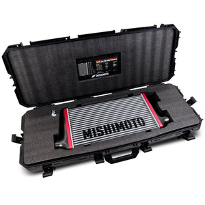 Mishimoto Universal Carbon Fiber Intercooler - Gloss Tanks - 600mm Gold Core - C-Flow - BK V-Band