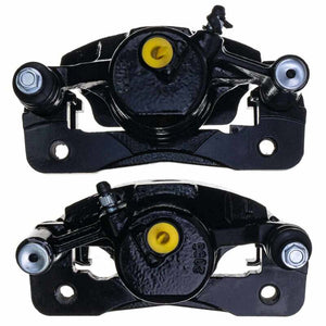 Power Stop 90-91 Honda CRX Front Black Caliper - Pair w/Bracket