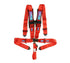 NRG SFI 16.1 5PT 3in Seat Belt Harness with Pads / Latch Link - Red