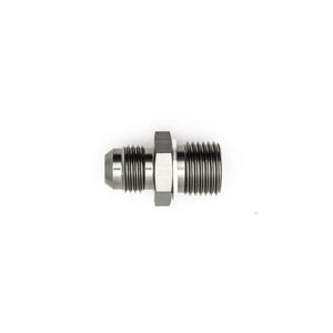 DeatschWerks 6AN Male Flare to M16 X 1.5 Male Metric Adapter (Incl. Crush Washer) - Titanium