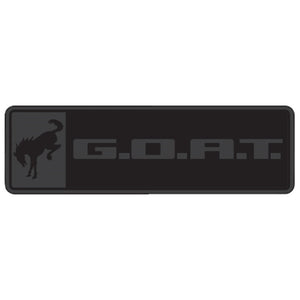 Ford Racing Bronco/Bronco Sport G.O.A.T. Badge - Black/Black