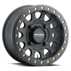 Method MR401 UTV Beadlock 15x10 / 6+4/25mm Offset / 5x4.5 / 72 CB Matte Black Wheel