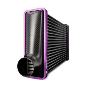 Mishimoto Universal Carbon Fiber Intercooler - Matte Tanks - 600mm Black Core - S-Flow - G V-Band