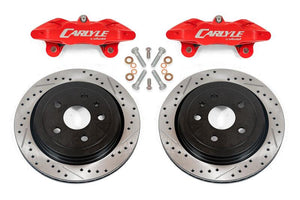 BMR 97-04 Chevrolet Corvette C5 Brake Kit For 15in Conversion Drilled & Slotted Rotors Red Calipers