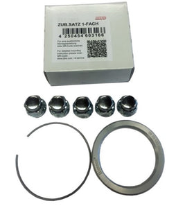 BBS PFS KIT - Dodge / Chrysler for CH115 - Includes 82mm OD - 71.4mm ID Ring / 82mm Clip / Lug Nuts
