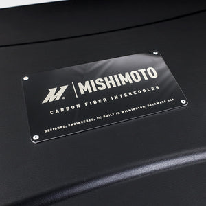 Mishimoto Universal Carbon Fiber Intercooler - Gloss Tanks - 450mm Black Core - C-Flow - G V-Band