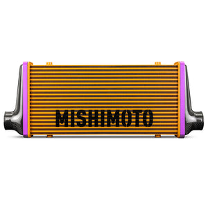 Mishimoto Universal Carbon Fiber Intercooler - Gloss Tanks - 450mm Black Core - C-Flow - R V-Band