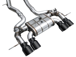 AWE 22-24 Audi 8Y S3 Touring Edition Exhaust - Diamond Black Tips
