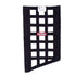 RaceQuip SFI 27.1 Rated Ribbon Style Funny Car Window Net / Black 22 to 18 H X 12 W