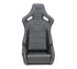 NRG Omega Reclinable Racing Seat (Pair) Black with Black Carbon Vinyl Back