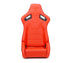 NRG Omega Reclinable Racing Seat (Pair) Red with Black Carbon Vinyl Back