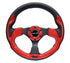 NRG Reinforced Steering Wheel (320mm) w/Carbon Fiber Look Trim (Same As RST-001CBL)