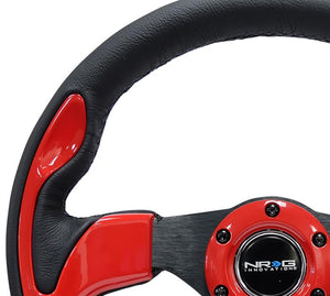 NRG Reinforced Steering Wheel (320mm) w/Carbon Fiber Look Trim (Same As RST-001CBL)