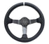 NRG Carbon Fiber Steering Wheel (350mm) Leather Trim w/Gold Stiching/Center Mark