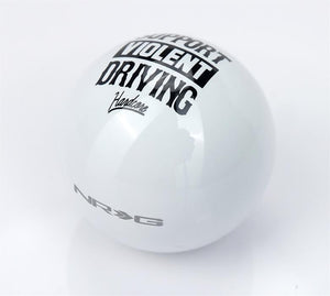 NRG Universal Shift Knob - Hardcore Collab - Heavy Weight - White