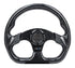 NRG Shiny Black Forged Carbon Fiber Steering Wheel 320mm Flat Bottom